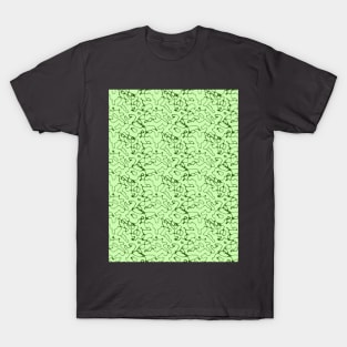 Squiggle Lines Squiggles Deco Abstract 80s 90s Art Artwork Lime Green T-Shirt